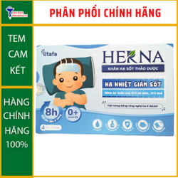 Khăn Hạ Sốt Thảo Dược Herna hạ nhiệt giảm sốt 20 miếng - Gia Hân