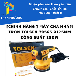 [CHÍNH HÃNG ] MÁY CHÀ NHÁM TRÒN TOLSEN 79565 Ø125MM CÔNG SUẤT 280W