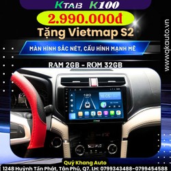 Màn Hình Android TOYOTA RUSH Kèm Dưỡng Chạy Sim 4G, Thu Phát Wifi
