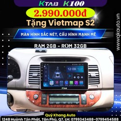 Màn Hình Android CAMRY 2003 Kèm Dưỡng Chạy Sim 4G, Thu Phát Wifi
