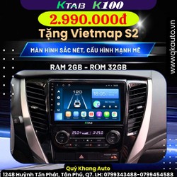 Màn Hình Android TRITON 2017 ĐHTĐ K100 Kèm Dưỡng Chạy Sim 4G, Thu Phát Wifi