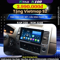Màn Hình Android NAVARA 2009 Kèm Dưỡng Chạy Sim 4G, Thu Phát Wifi