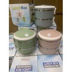 Hộp đựng cơm giữ nhiệt 2 tầng ruột Inox