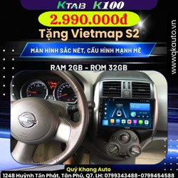 Màn Hình Android NISSAN SUNNY Kèm Dưỡng Chạy Sim 4G, Thu Phát Wifi
