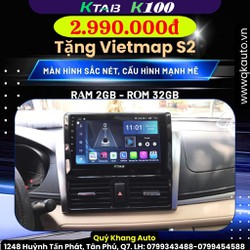 Màn Hình Android VIOS 2015 Kèm Dưỡng Chạy Sim 4G, Thu Phát Wifi