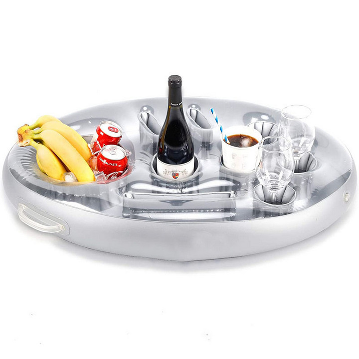 Hình ảnh Khay Nổi Tiệc Hồ Bơi Floating Drinks Hot Tub Đựng Đồ Ăn Nước Uống - Home and Garden