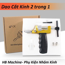 (CHÍNH HÃNG) Bộ Dụng Cụ Dao Cắt Kính, Gạch 2 in 1 Cầm Tay Dạng Mở Nhanh Đa Năng Gồm 1 Máy Và 3 Lưỡi