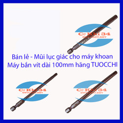 Bán lẻ - Mũi lục giác cho máy khoan, máy bắn vít dài 100mm hãng TUOCHI