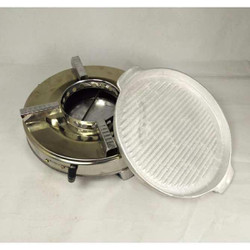 Combo Bếp Cồn Inox + Chảo Gang Có Kiềng Chắn Gió Dùng Nấu Lẩu Bàn Quán Ăn Hoặc Mang Theo Du Lịch Dã Ngoại