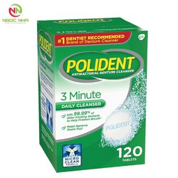 Viên ngâm hàm giả Polydent Hộp 120 viên