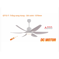 QUẠT TRẦN ĐÈN 6 CÁNH CAO CẤP ASIA LIGHTING - QT12 - SẢI CÁNH 1370MM [Cam kết hàng chính hãng]
