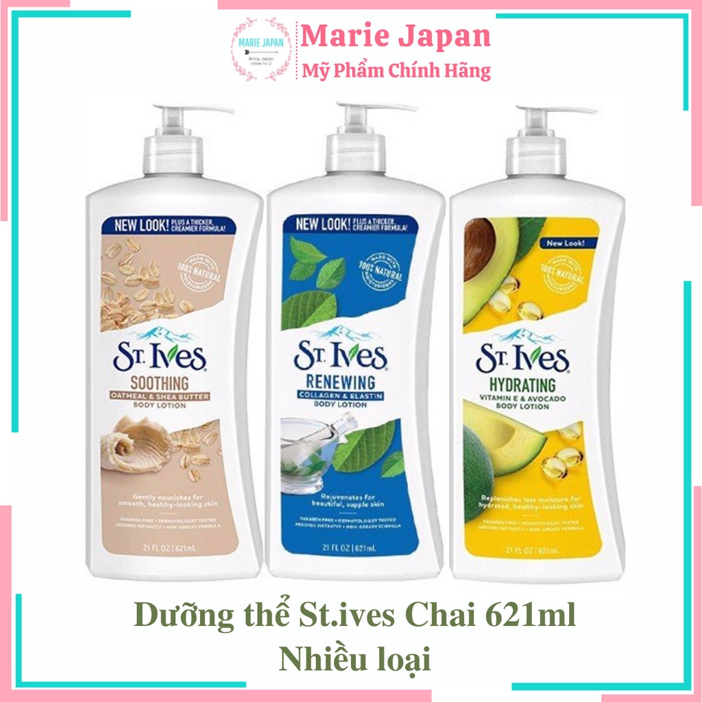 Hình ảnh Chính hãng Dưỡng thể ST.Ives dưỡng ẩm sáng da Body Lotion 621ml