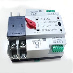 Bộ chuyển mạch ATS 100A 2P LYDQ chuyển đổi 2 nguồn điện tự động không gây mất điện