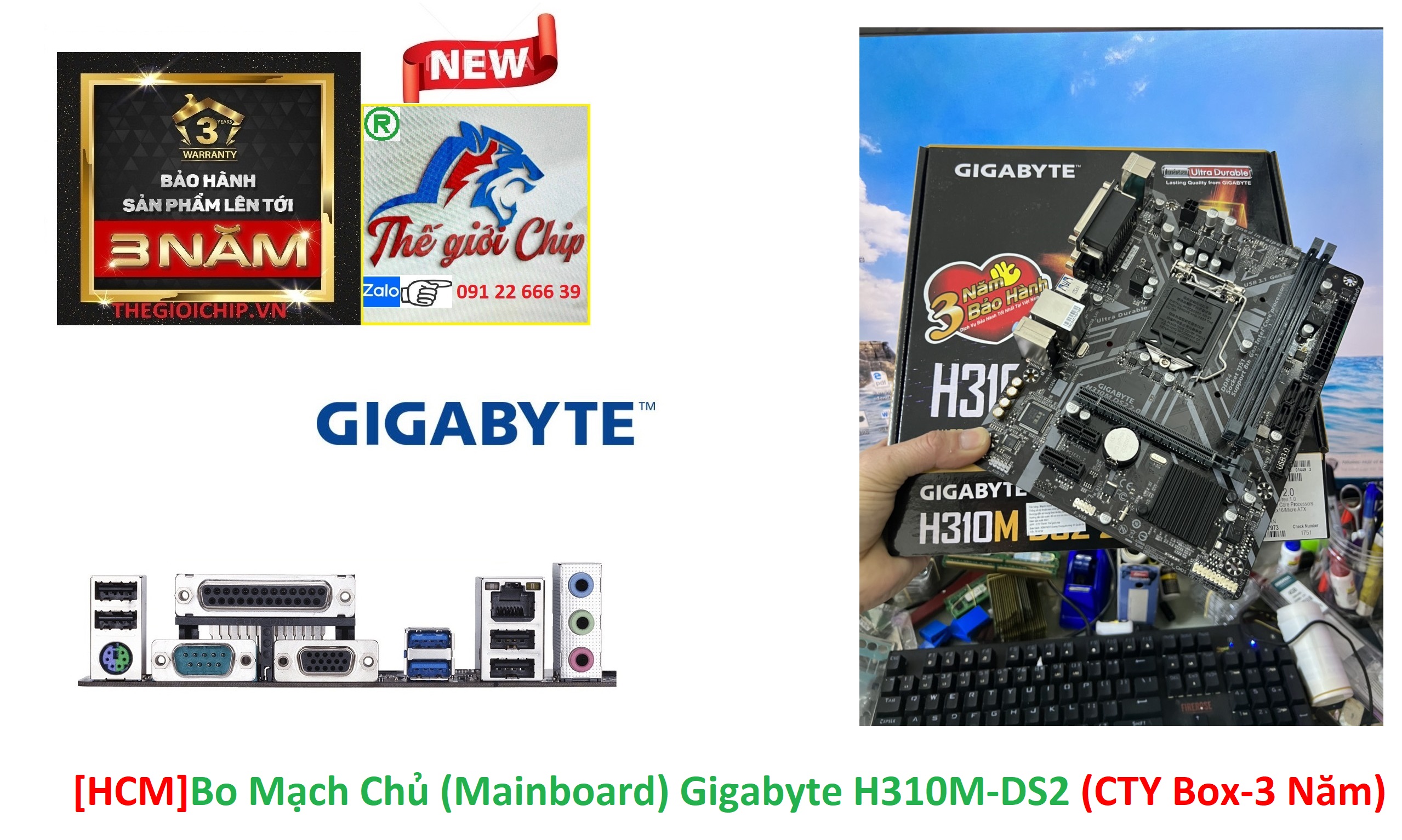 [HCM]Bo Mạch Chủ (Mainboard) Gigabyte H310M-DS2 (CTY Box-3 Năm) (Mã SP: H310M-DS2)