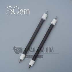 Bóng sấy đen 30cm. Bóng gốm dài 30cm, bóng sấy công nghiệp nhiệt độ cao 1200 độ