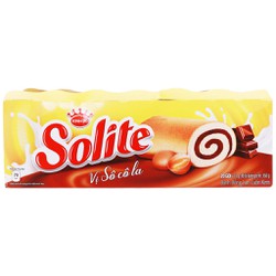 Bánh Bông Lan Cuộn Kem Solite Vị Sôcôla Chocolate (Hộp 20 gói)