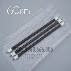 Bóng sấy gốm 60cm, bóng sấy công nghiệp dài 60cm thạch anh đen, bóng gốm đen dài 60cm