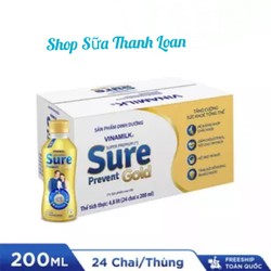 [HSD T7-2024] COMBO 2 Thùng 48 Chai SBPS VINAMILK SURE PREVENT GOLD 200ML (LỐC 6 CHAI).
