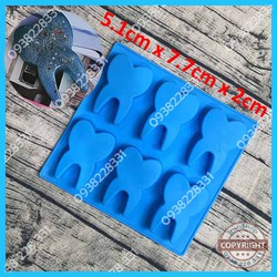 HCM - Khuôn silicon mẫu Răng sữa đổ rau câu, nướng bánh, đổ socola hình Răng mừng bé thôi nôi, sinh nhật bé