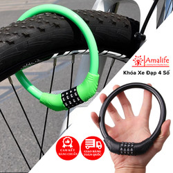 Khóa Xe Đạp Thể Thao Chống Trộm Nhỏ Gọn 40cm – Chọn Màu – Bộ Khóa Dây Xe Máy 4 Số Treo Yên Xe Bỏ Cốp Xe Chắc Chắn Amalife