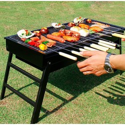 Bếp Nướng Than Hoa Loại Dài, Hình Chữ Nhật, Tiện Lợi Mang Du Lịch, Dã Ngoại