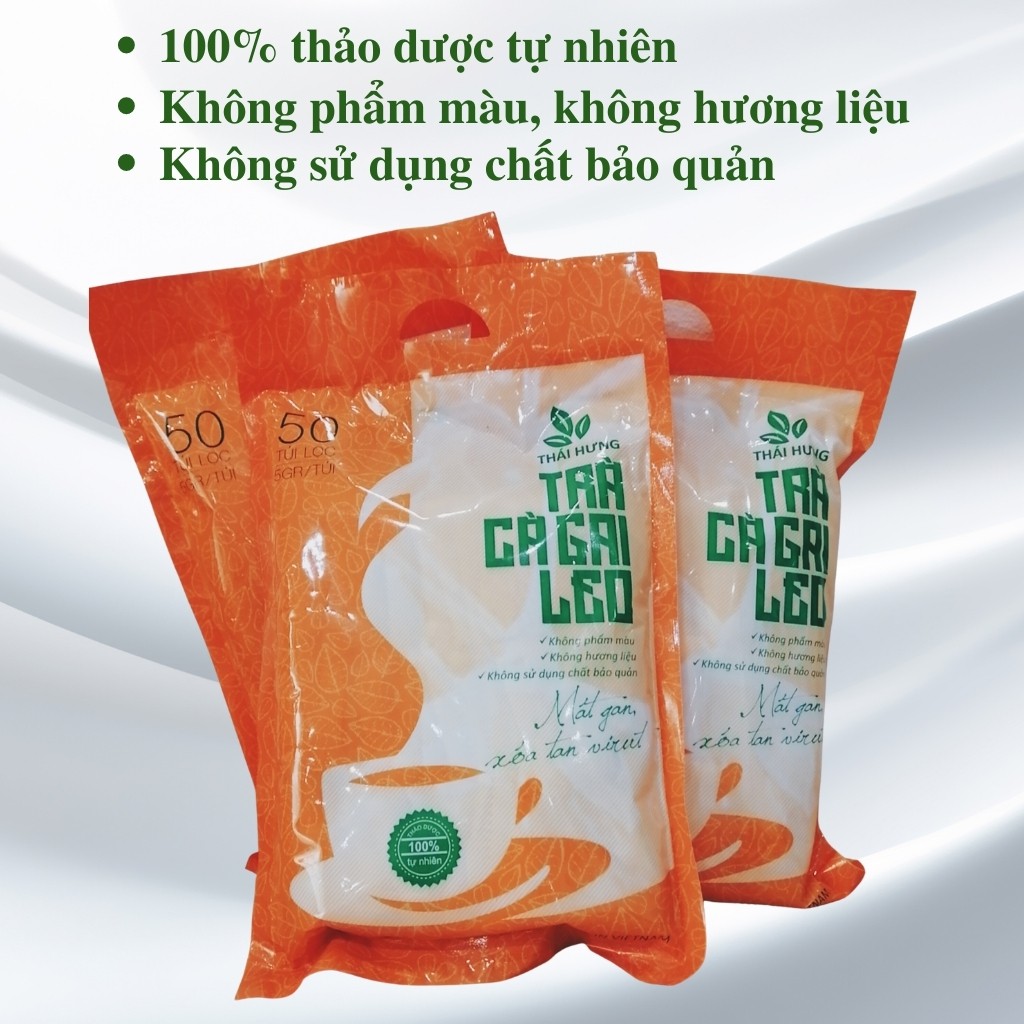 Trà Cà Gai Leo THÁI HƯNG (Bịch 50 túi lọc 5g) - Thải độc gan, xóa tan virus (Mã SP: CGLB01)