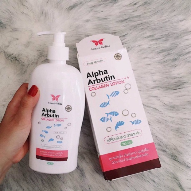 Hình ảnh Chính hãng Dưỡng Thể Body Alpha Arbutin Collagen Lotion 500ml