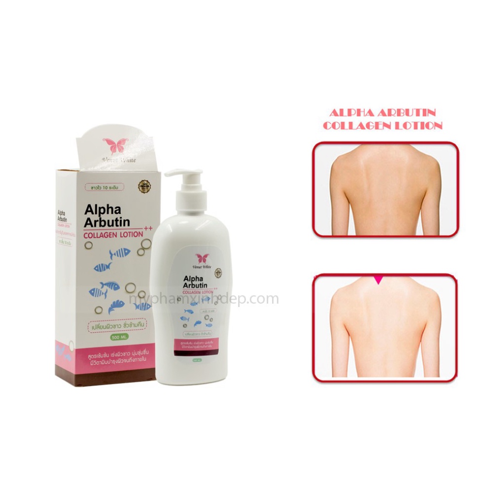 Hình ảnh Chính hãng Dưỡng Thể Body Alpha Arbutin Collagen Lotion 500ml