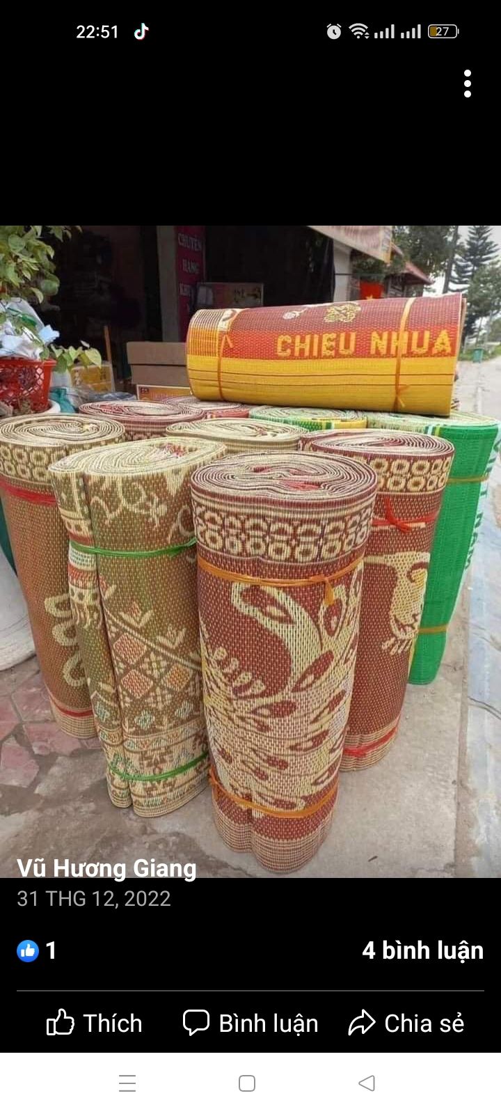 Chiếu nhựa thái bình 1m2 x 2m (Mã SP: chieu1m2)