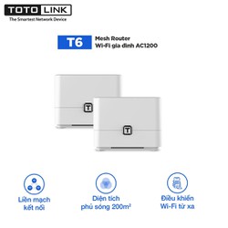 Hệ thống mesh wifi băng tần kép ac1200 totolink t6-v1 / t6-v2 - hãng phân phối chính thức