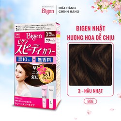Chính hãng Kem Nhuộm Tóc Bigen nhập khẩu Nhật 100% ( Số 3 - Màu Nâu nhạt ) (Bigen Hồng)