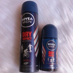 Chính hãng COMBO lăn và xịt khử mùi Nivea chai lớn 50ml