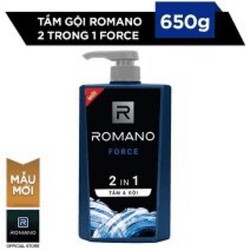 Chính hãng Dầu Tắm Gội 2 Trong 1 Dành Cho Nam Romano Force (650g)