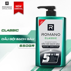 Chính hãng DẦU GỘI SẠCH GÀU DƯỠNG DA ĐẦU ROMANO CLASSIC 5 IN1 650G