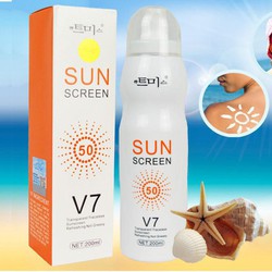Chính hãng Xịt chống nắng body Hàn Quốc Sun V7 200ml