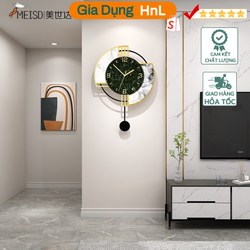 HnL Store Đồng hồ treo tường quả lắc trang trí hiện đại phong cách Bắc Âu Creative Home Decoration Horloge Murale