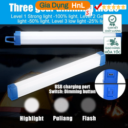 HnL Store Đèn cắm trại ngoài trời tích điện 60W 5200mAh 52cm