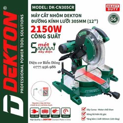 Máy cắt nhôm DEKTON DK-CN305CR 2150W được sử dụng trong ngành kỹ thuật gia công nhôm sắt trong thiết kế xây dựng