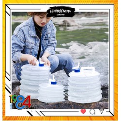 Bình đựng nước 5L có thể gấp gọn tiện dụng để mang theo khi đi cắm trại du lịch ngoài trời