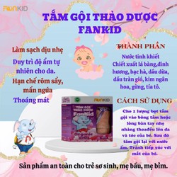 Tắm gội thảo dược FANECO phòng cảm lạnh giảm ngứa rôm cho trẻ hộp 150ml
