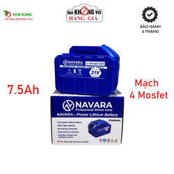 Pin 15 Cell 7.5Ah Navara Dung Lượng Cao Cho Máy Khoan Bê Tông, Máy Mài Chân Pin Phổ Thông
