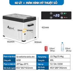 [SG] Tủ Lạnh Ô Tô Alpicool 12V/24V/220V - 40 lít