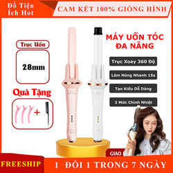 Máy uốn tóc xoăn, máy làm tóc tạo kiểu tự động phủ gốm sứ, trục 28mm, 3 mức chỉnh nhiệt