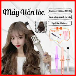 Máy uốn tóc tự động làm xoăn tạo kiểu, máy uốn xoăn cao cấp Hàn Quốc phủ gốm sứ trục 28mm, 3 mức chỉnh nhiệt