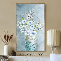 Tranh gạch phòng khách ốp tường sang trọng