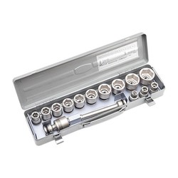 Bộ khẩu ngắn cho súng vặn ốc 1/2" 15 chi tiết (10-32 mm ) TONE NV4132