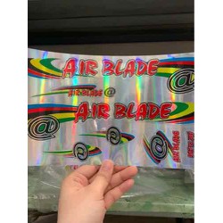 Bộ tem xe đạp AIRBLADE chữ màu đỏ hàng nhập Thái Lan chất lượng cao dành trang trí riêng cho dòng xe này, tem màu sắc cực đẹp và bền, giá bán cực tốt bán lẻ như bán sỉ