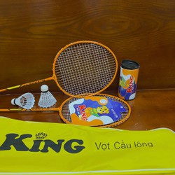 Bộ 2 vợt cầu lông King kèm 2 cầu nhựa