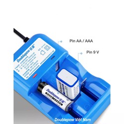 (LOẠI TỐT) Bộ sạc pin đa năng Doublepow cao câp thông minh tự ngắt khi đầy tự điều chỉnh dòng sạc