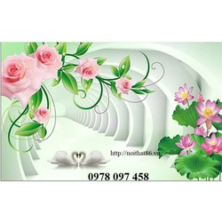 Tranh hoa dây leo - gạch tranh